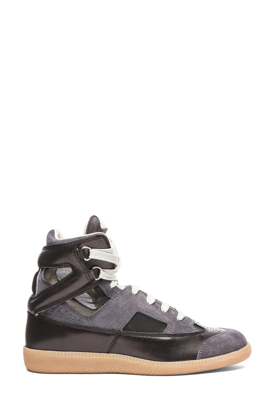 Image 1 of Maison Margiela Kid Leather & Suede Sneakers in Black