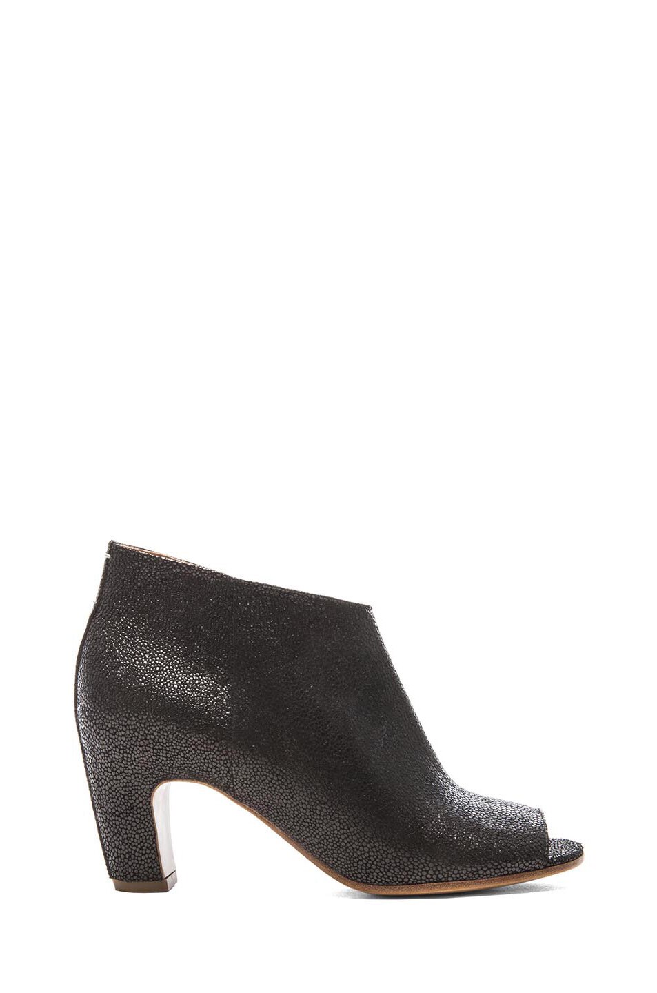 Image 1 of Maison Margiela Stingray Embossed Leather Booties in Black
