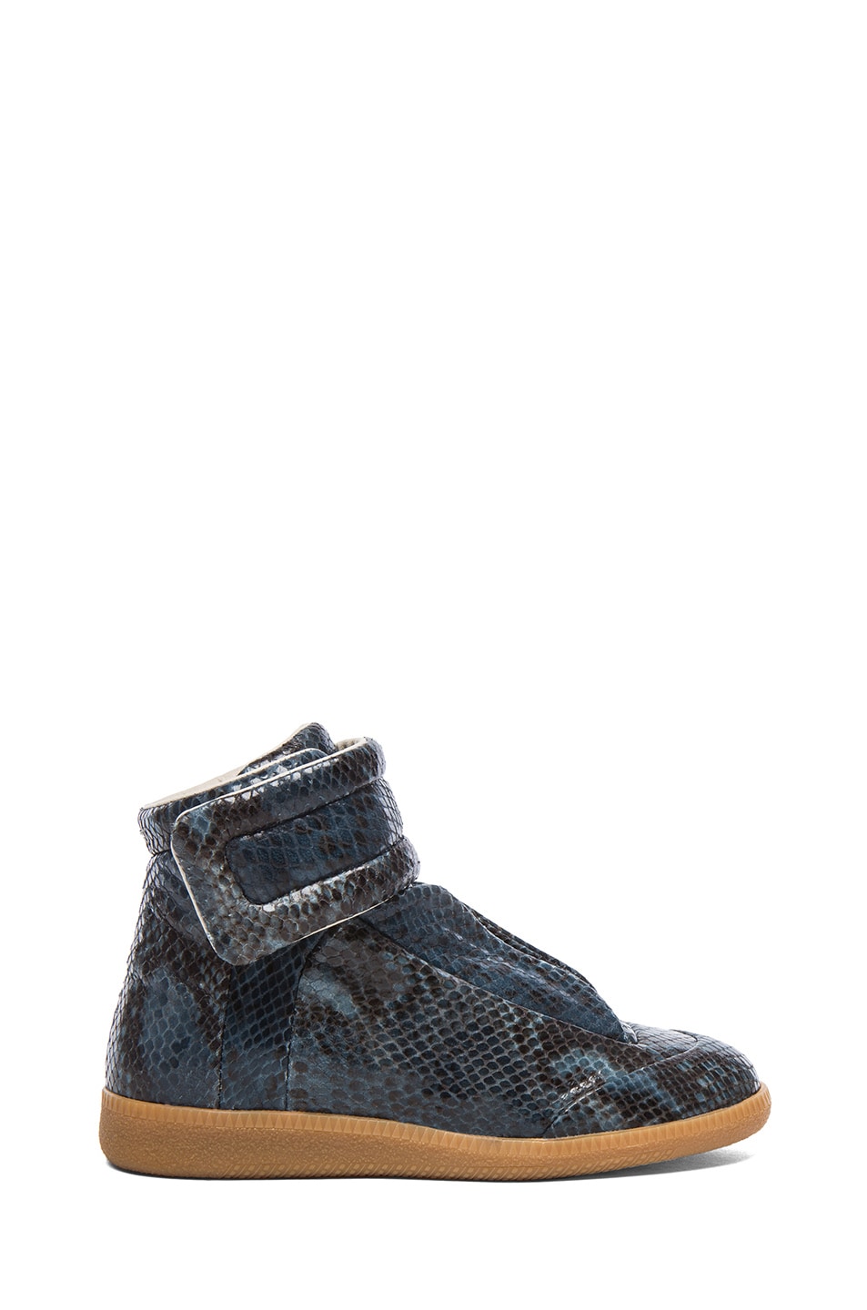 Image 1 of Maison Margiela Future Embossed Leather High Tops in Snake Print