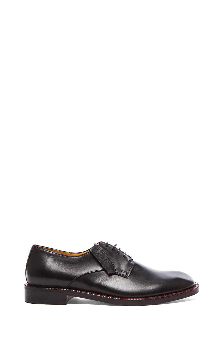 Image 1 of Maison Margiela Brushed Effect Dress Leather Shoes in Black