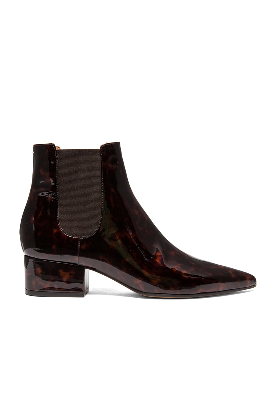 Image 1 of Maison Margiela Printed Patent Leather Chelsea Boots in Turtle