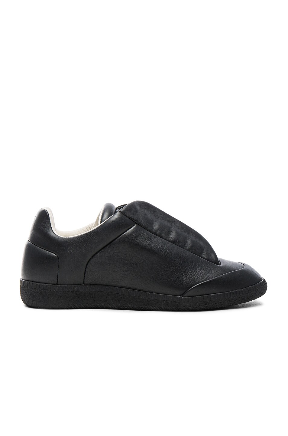 Image 1 of Maison Margiela Leather Low Top Sneakers in Black