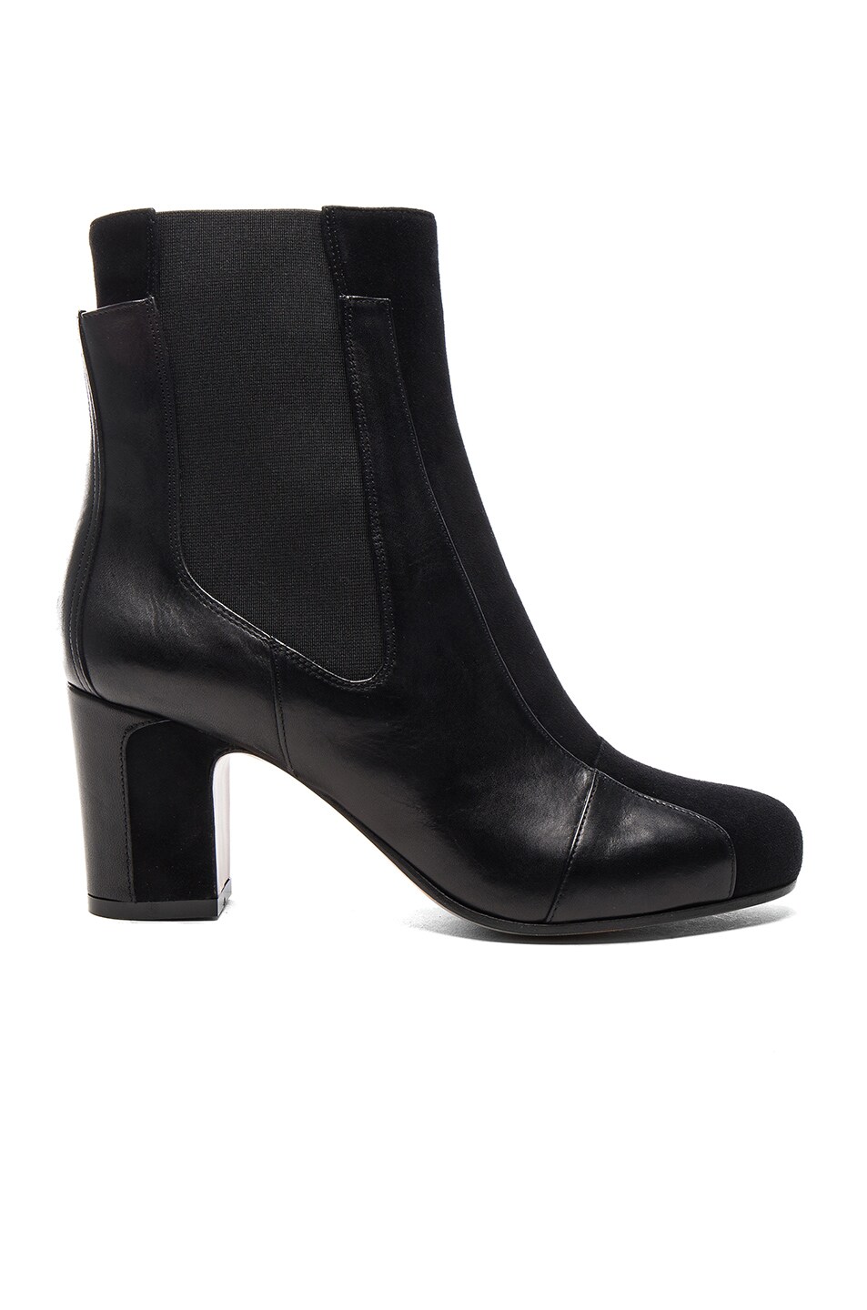 Image 1 of Maison Margiela Leather Shadow Booties in Black