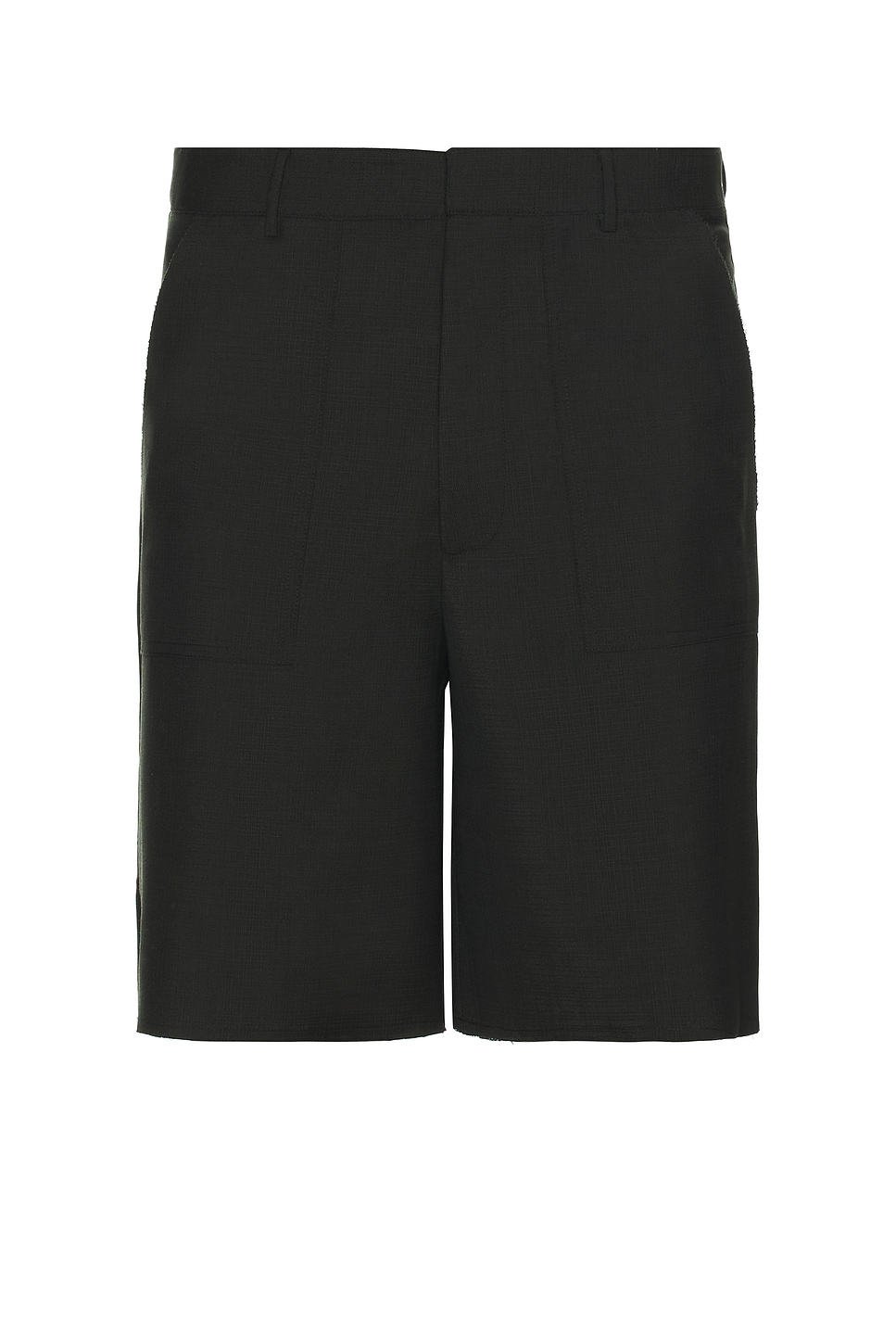Image 1 of Mimchik Frayed Shorts in Midnight Green
