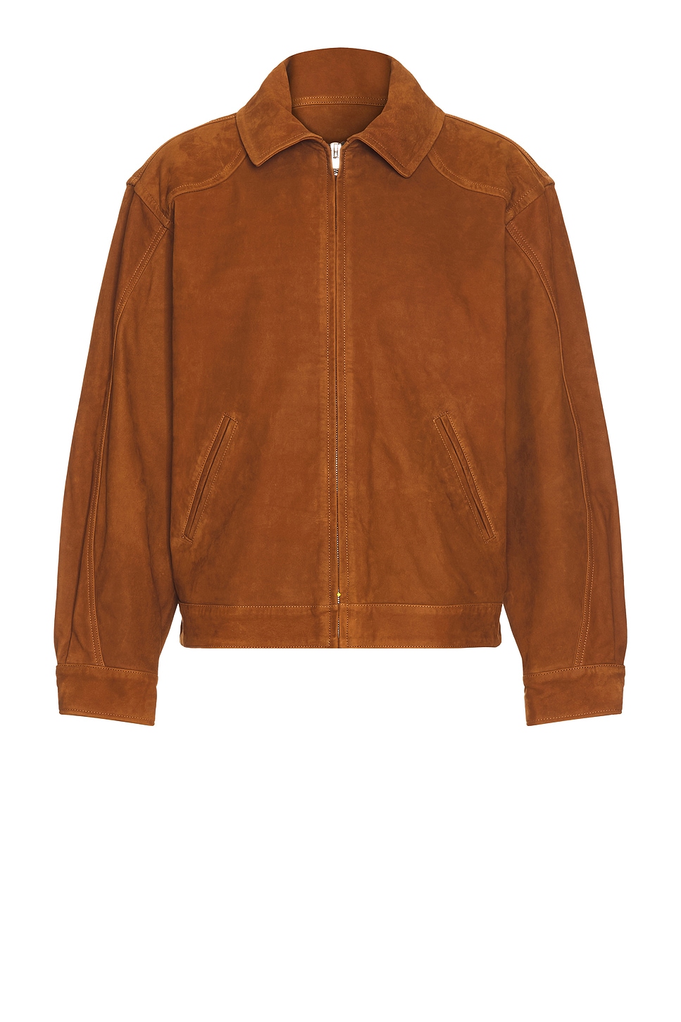 Suede Tall Boy Jacket in Brown