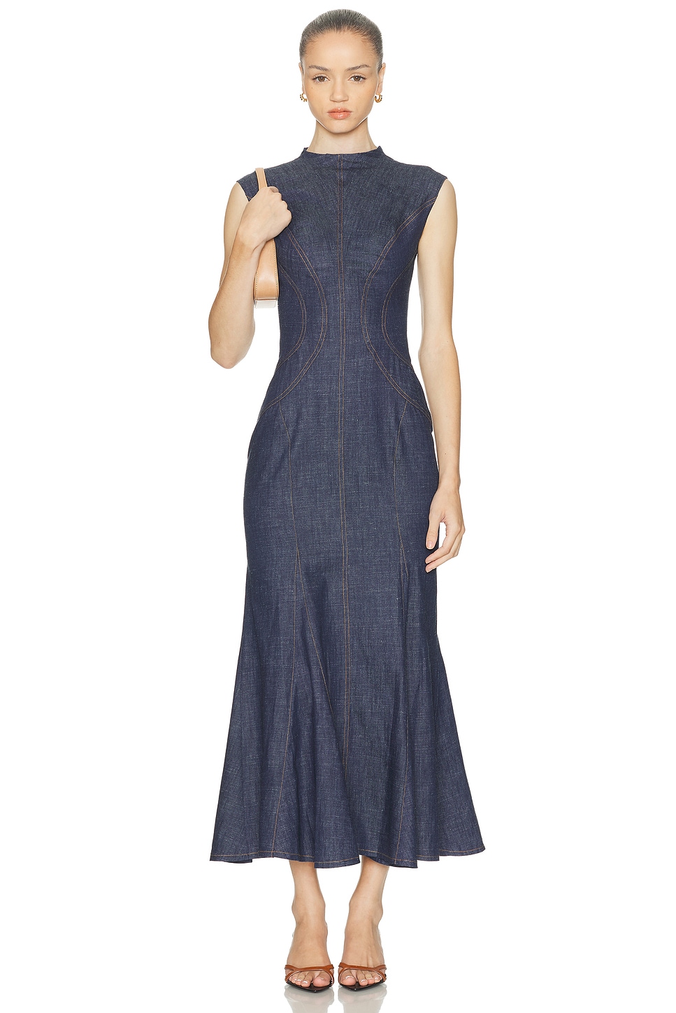 Image 1 of Mimchik Denim Dress in Indigo
