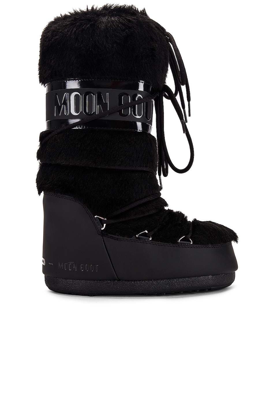 Image 1 of MOON BOOT Icon Classic Faux Fur Boot in Black
