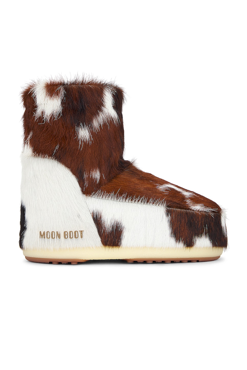 Image 1 of MOON BOOT Icon No Lace Pony Boot in Cow Print