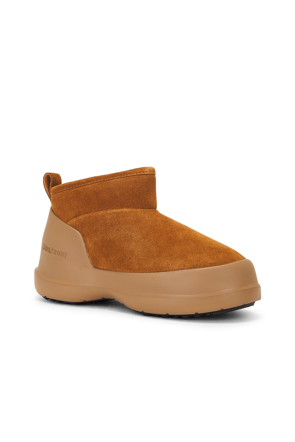 Shop Moon Boot Luna Low Suede Boot In Cognac