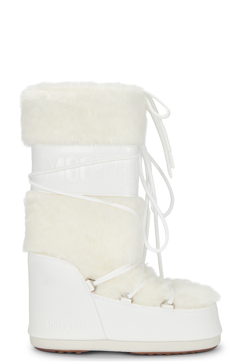 Image 1 of MOON BOOT Icon Low Faux Fur Boot in Optical White