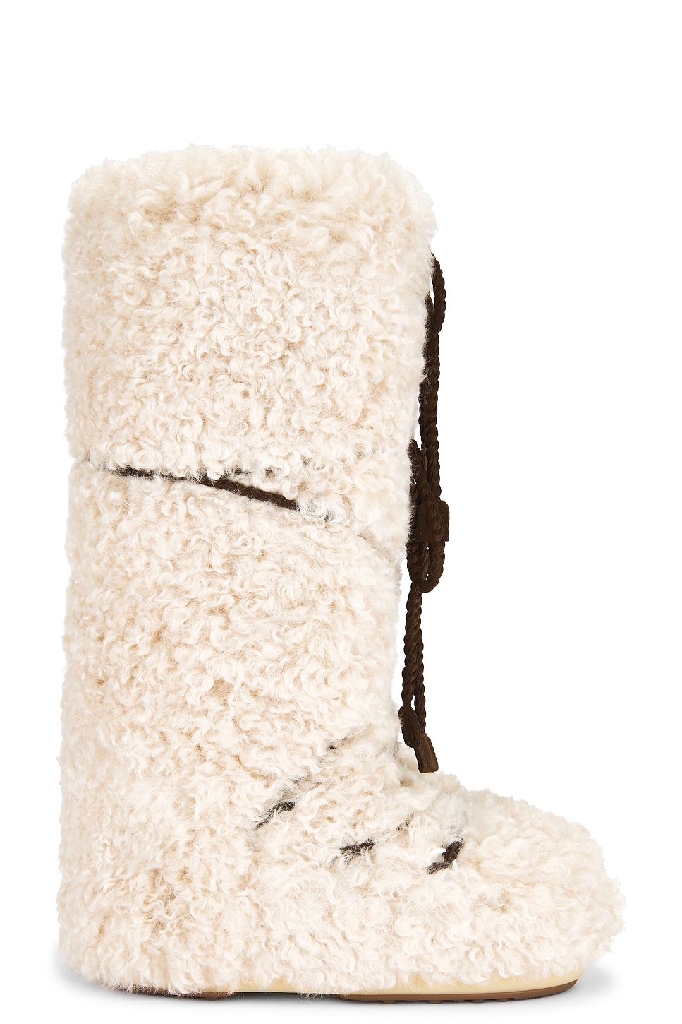 Image 1 of MOON BOOT Icon Curly Extra Boot in Ecru