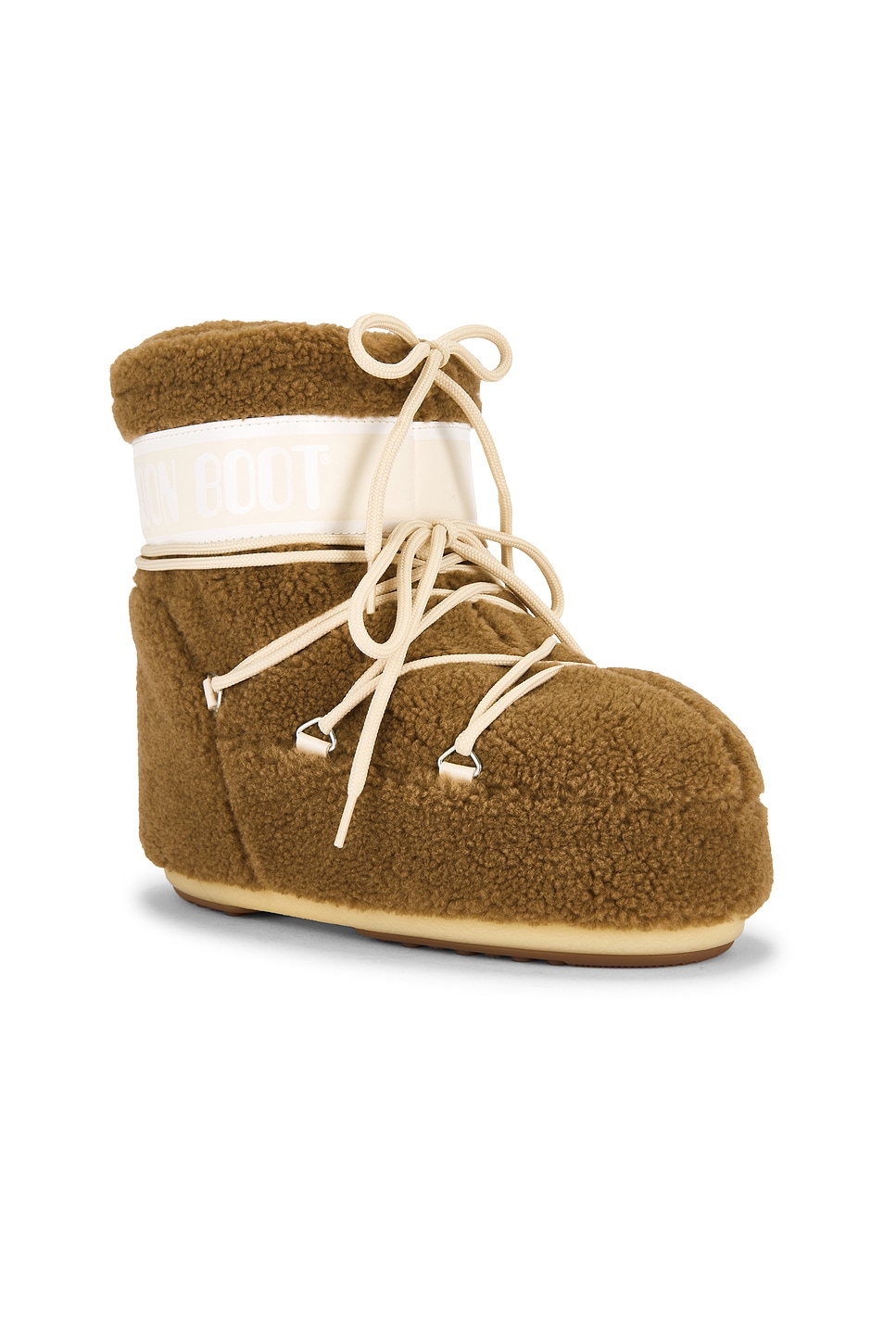 Moon Boot Stivali Icon Low In Teddy Cammello In Brown
