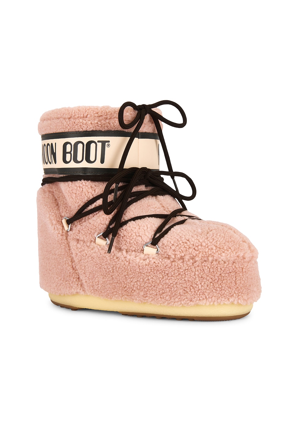Moon Boot Icon Low Fleece Pink Snow Boot In Pattern