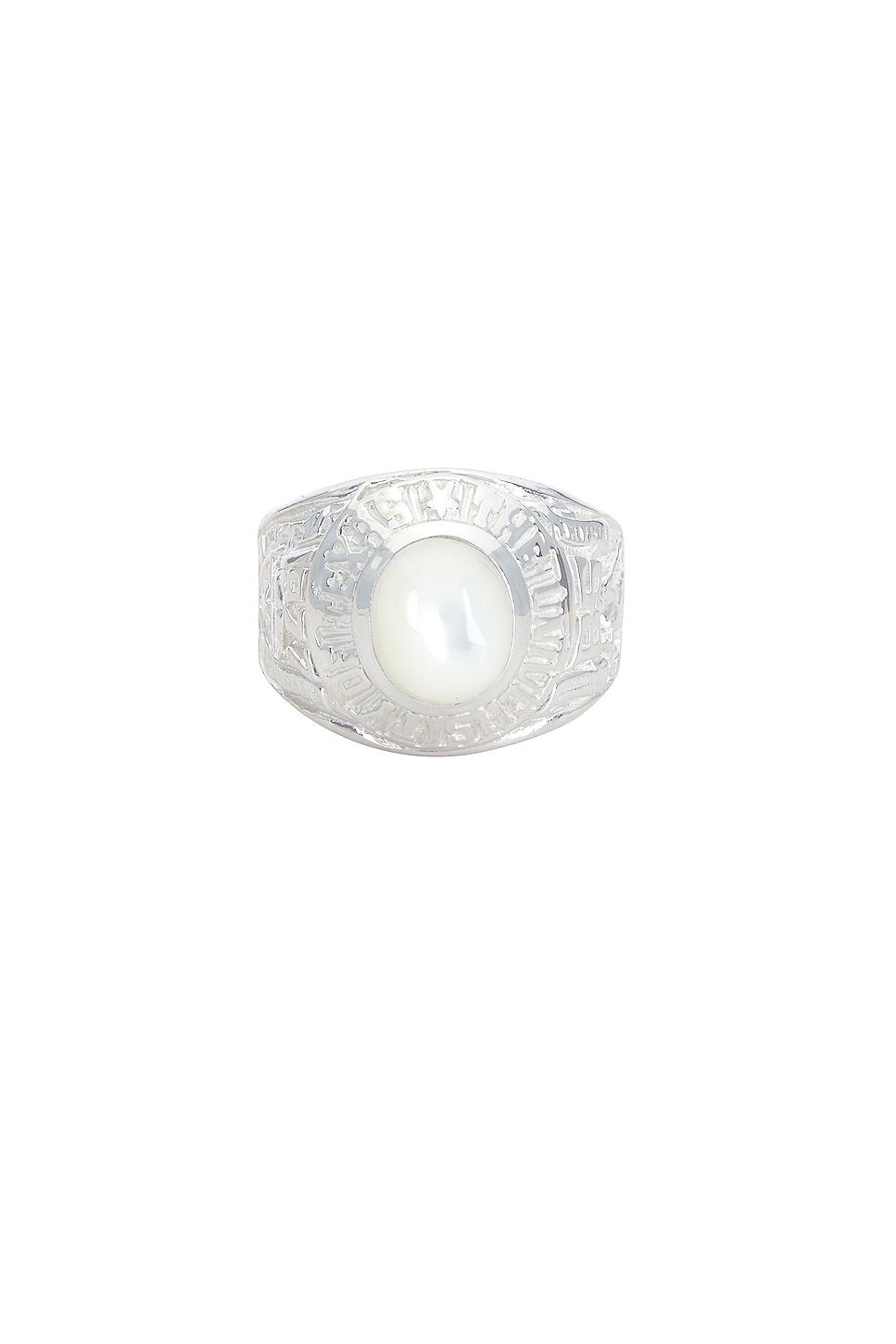 Image 1 of Martine Ali 925 Silver Mother Of Pearl Champion Ring in Silver