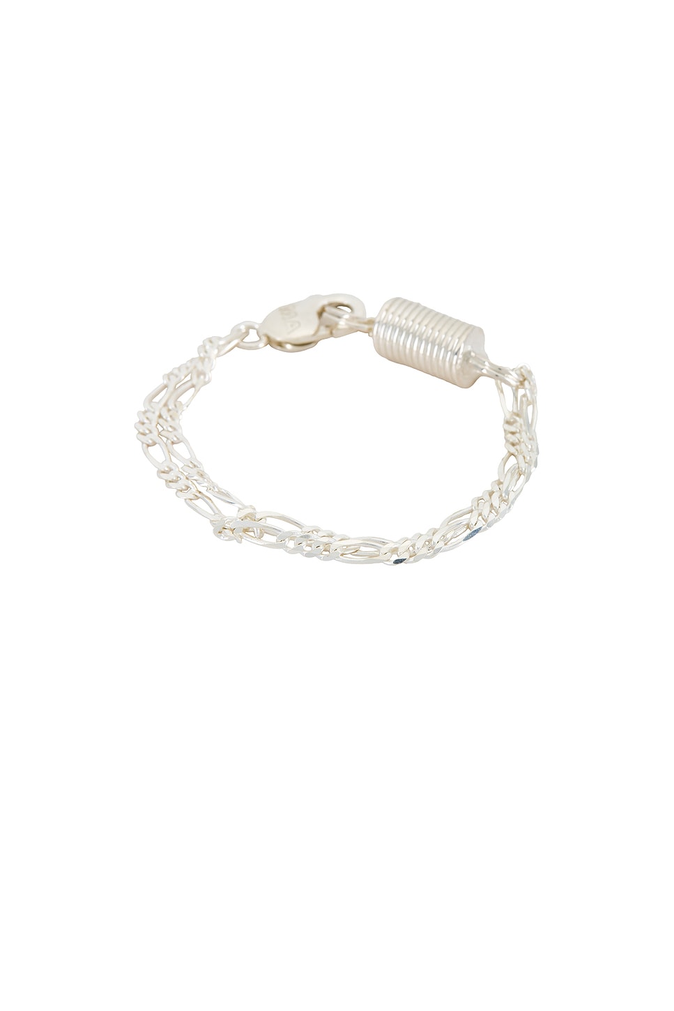 Figaro Spring Bracelet in Metallic Silver