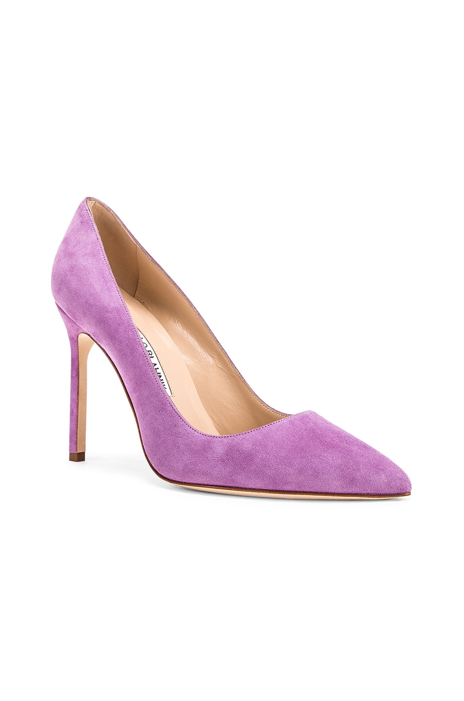 Manolo Blahnik BB 105 Pump in Lilac Purple Suede | FWRD