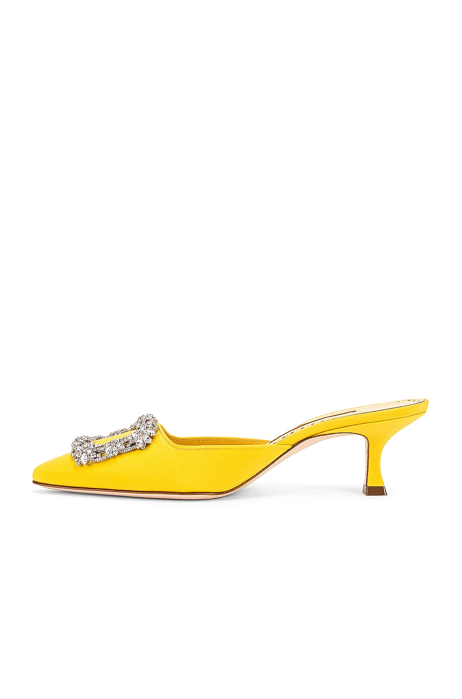 yellow manolo blahnik mules