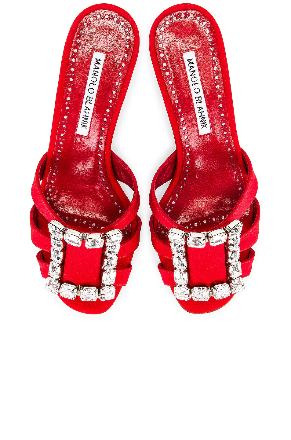 Manolo Blahnik Luna 50 Sandal in Red | FWRD