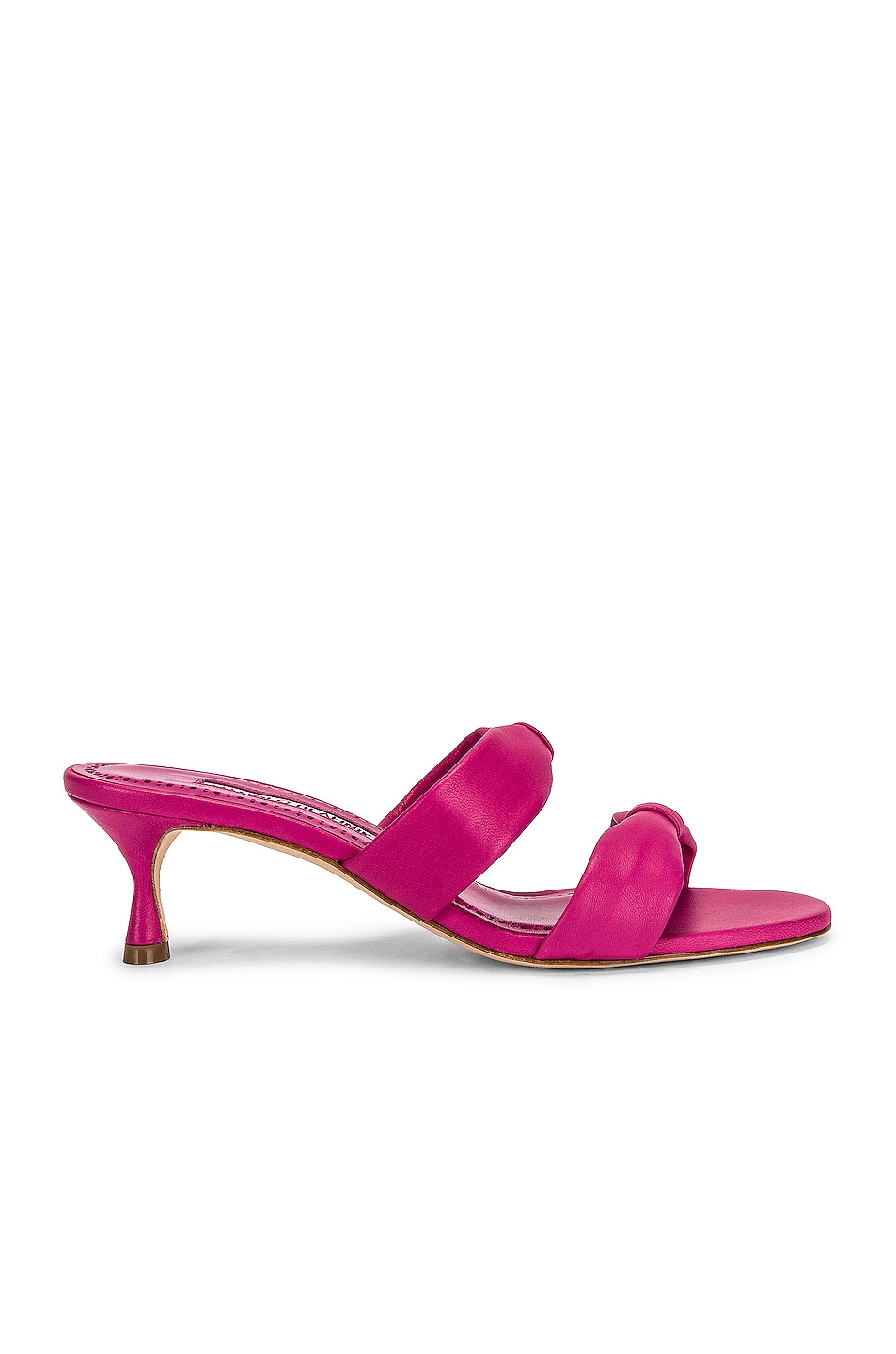 Image 1 of Manolo Blahnik Pallera 50 Sandal in Bright Pink