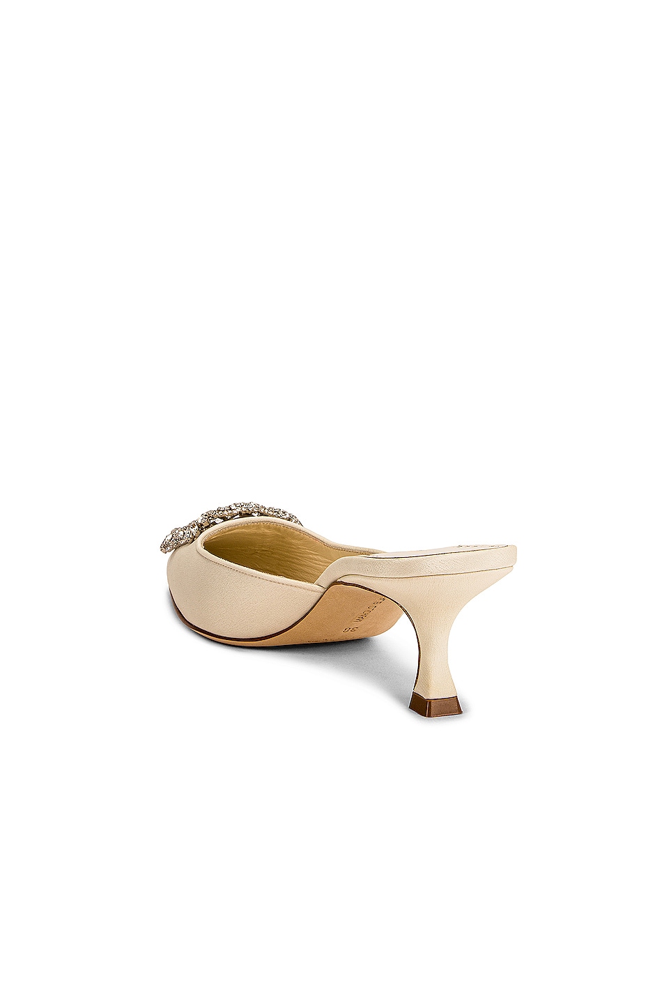 Image 3 of Manolo Blahnik Maysale 50 Mule in Light Cream