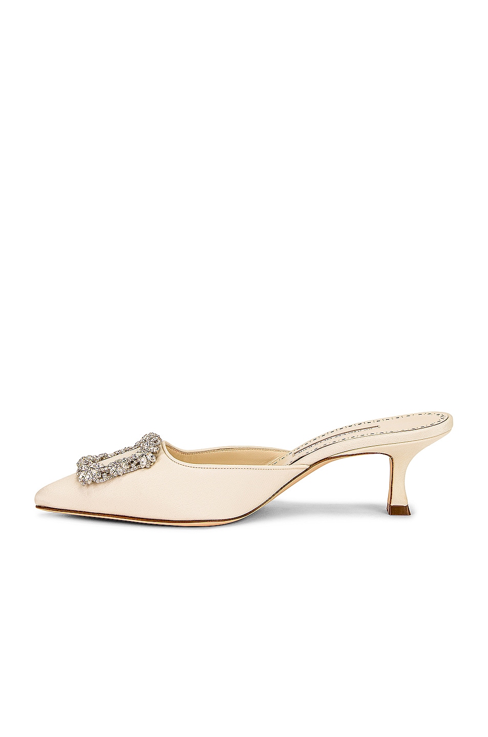 Image 5 of Manolo Blahnik Maysale 50 Mule in Light Cream