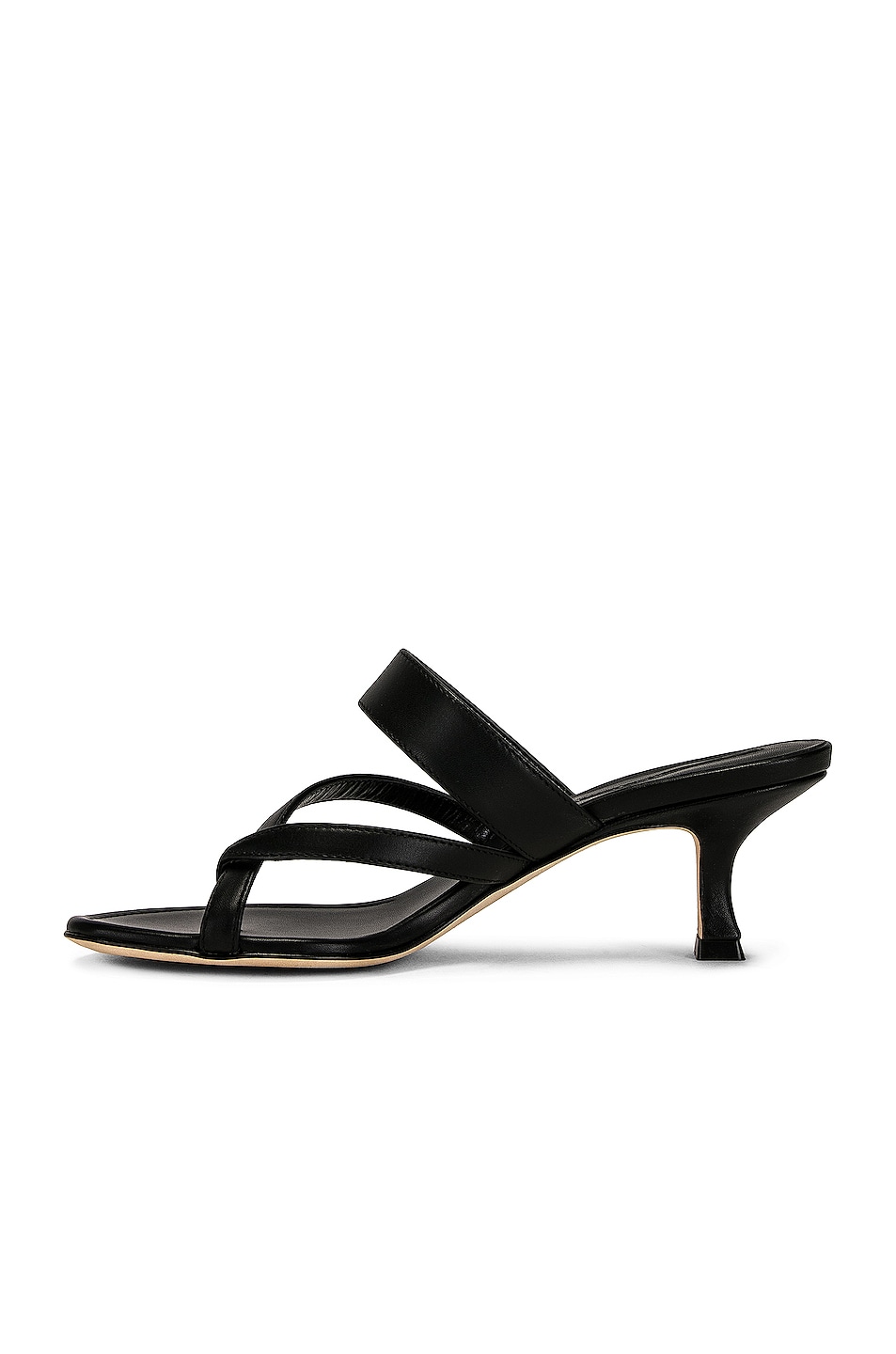 Manolo Blahnik Susa 50 Leather Sandal In Black Fwrd