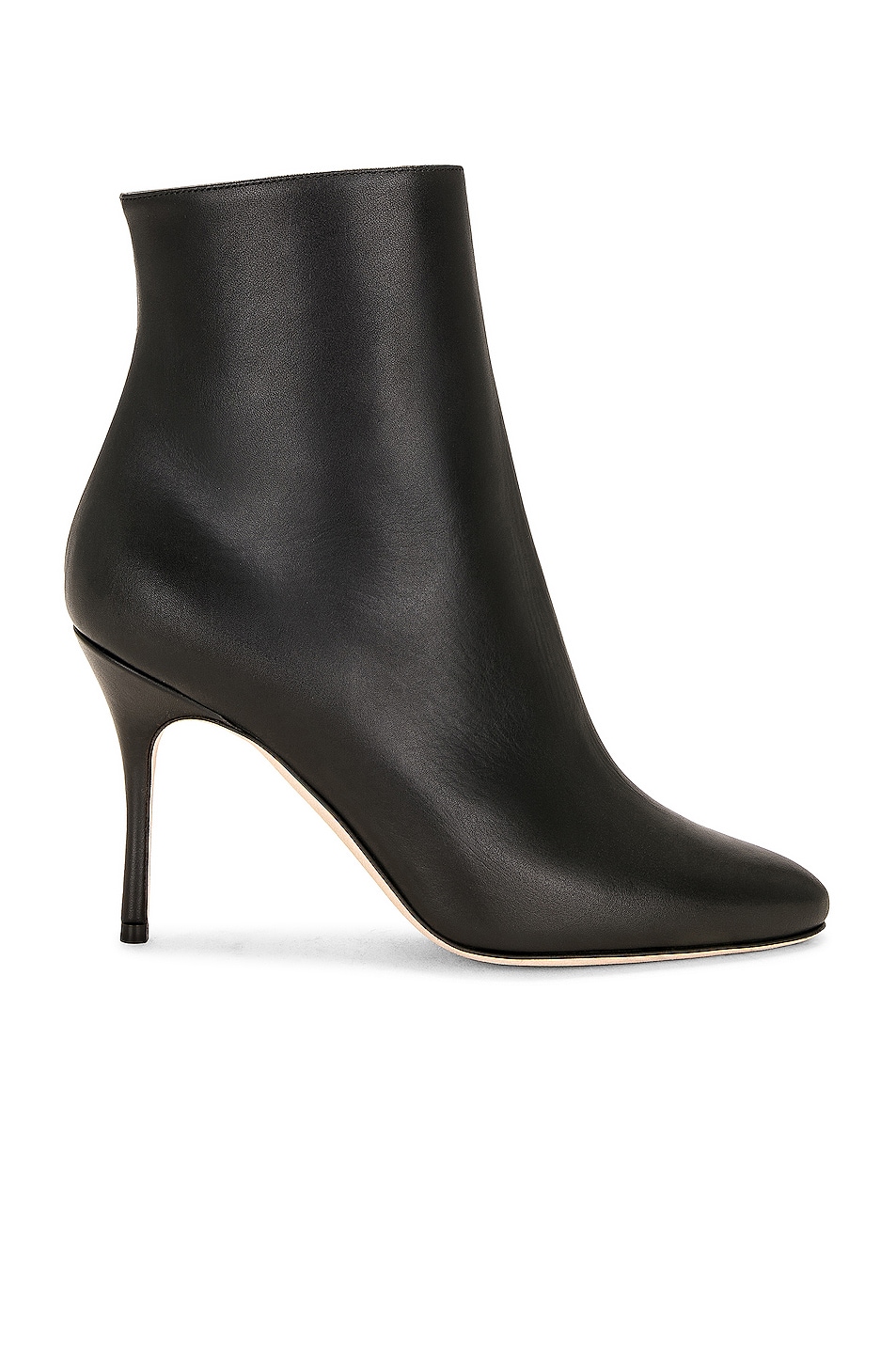 Image 1 of Manolo Blahnik Insopo 90 Leather Boot in Black