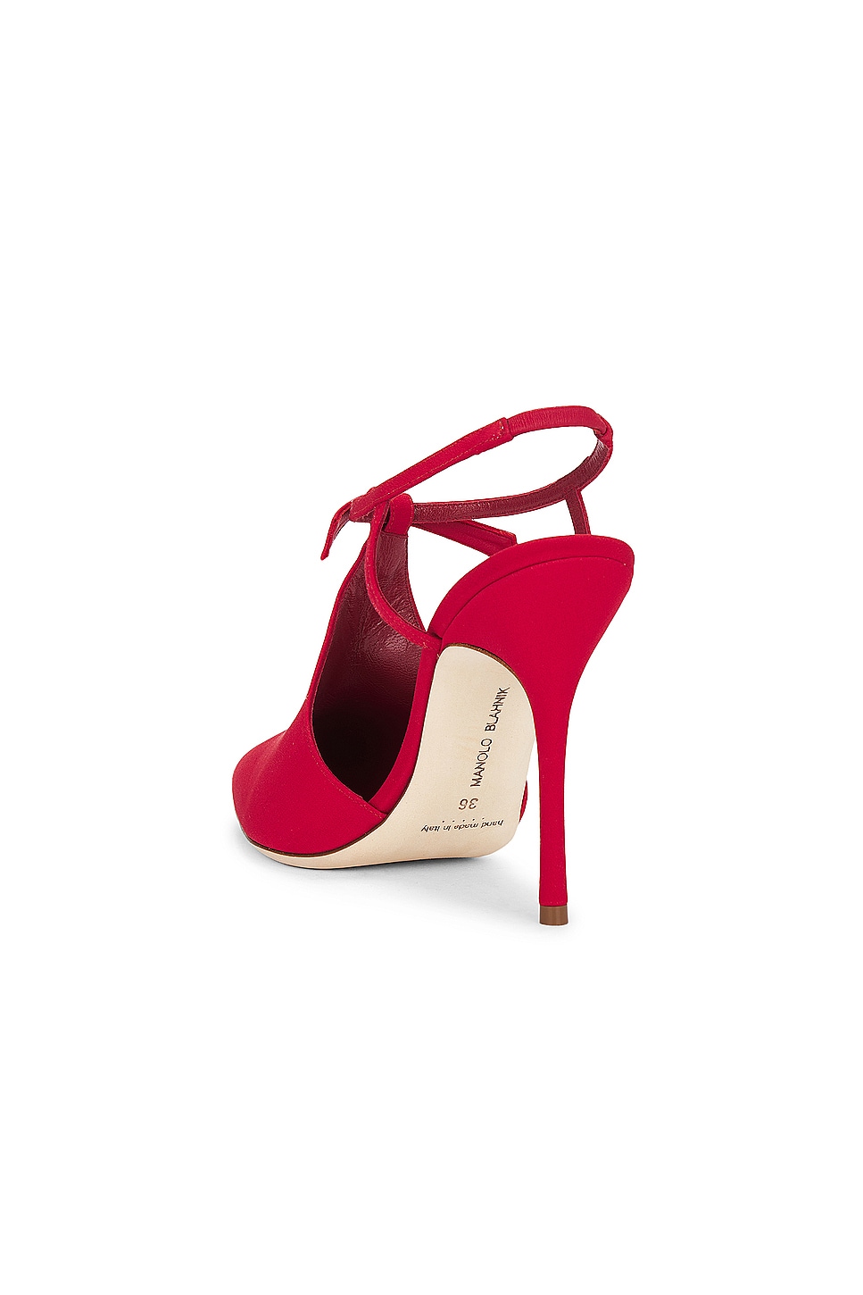 Escarpins Manolo Blahnik Fokionas 105 - Taille 40,5 - Flanelle Rouge - Talons Hauts Neufs Avec Boîte
