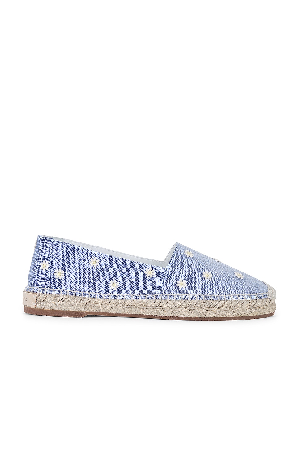 Image 1 of Manolo Blahnik Susille Chambray Espadrilles in Floral Embroidery