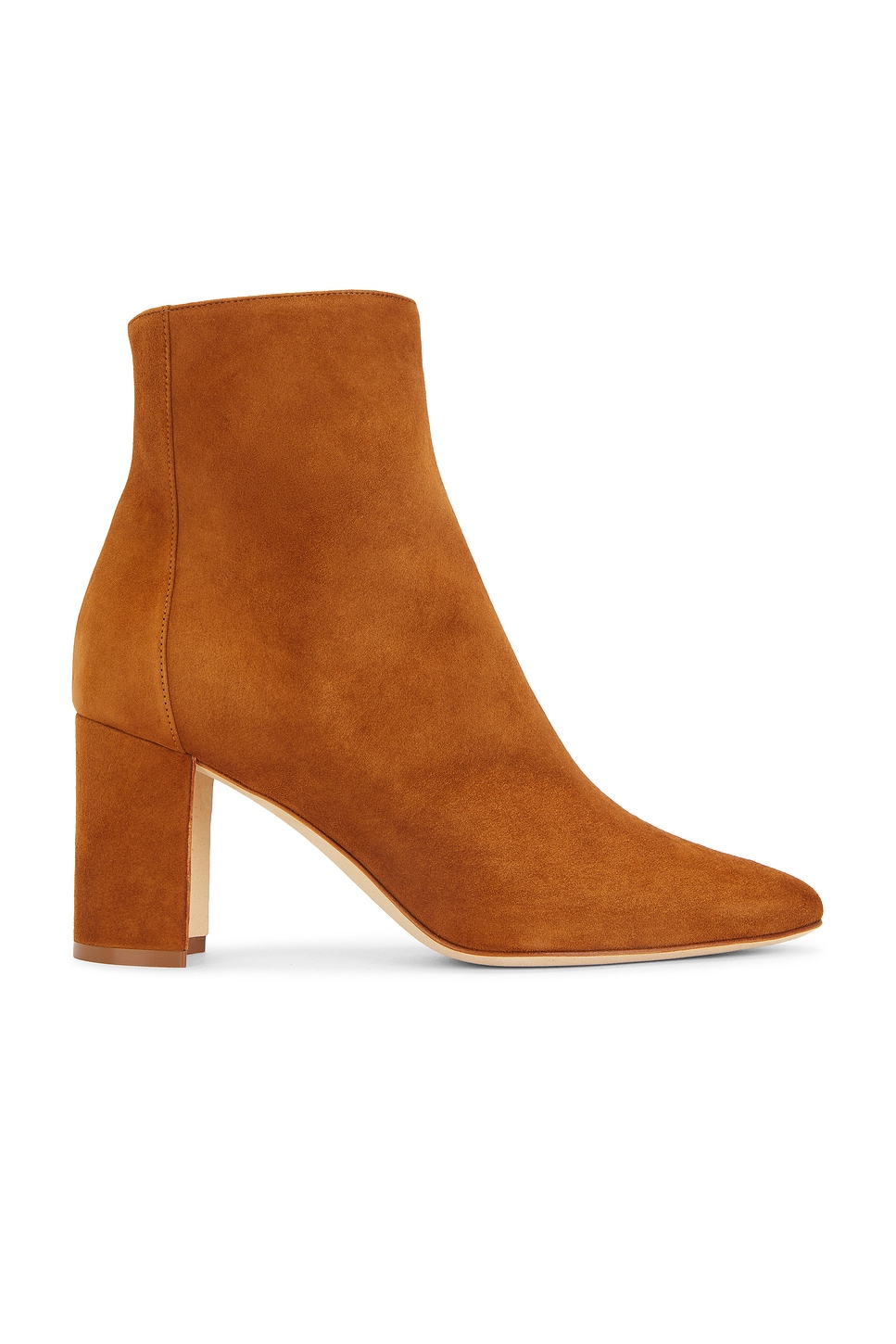 Image 1 of Manolo Blahnik Rosie Suede 70 Boot in Medium Brown