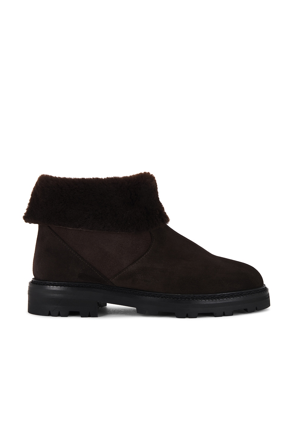 Image 1 of Manolo Blahnik Tomosa Suede Boot in Dark Brown