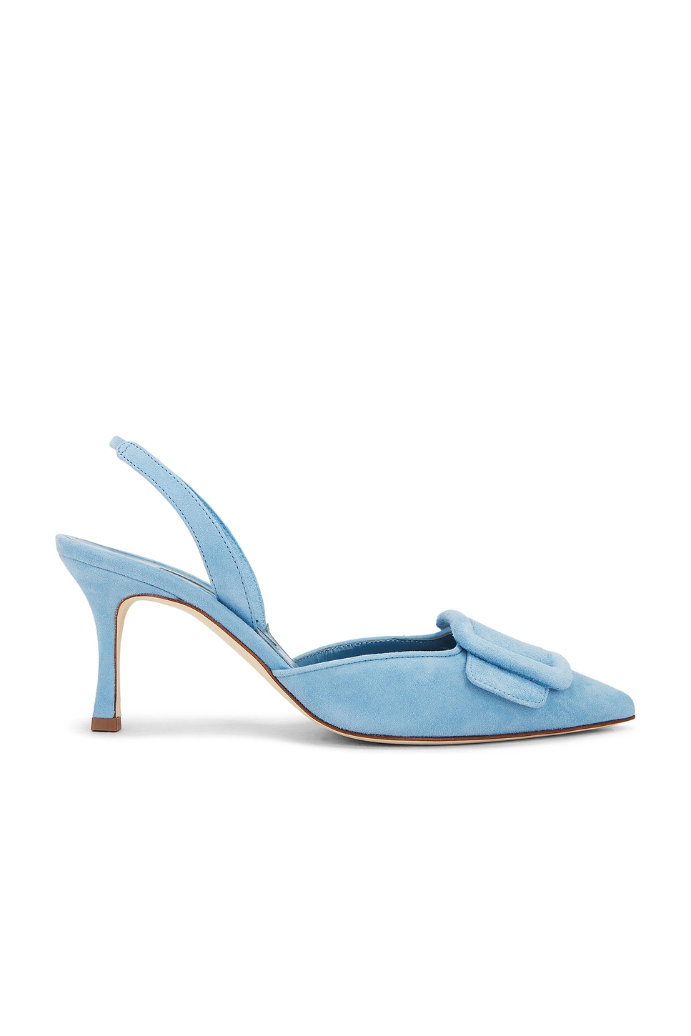Image 1 of Manolo Blahnik Maysli 70 Pump in Medium Blue