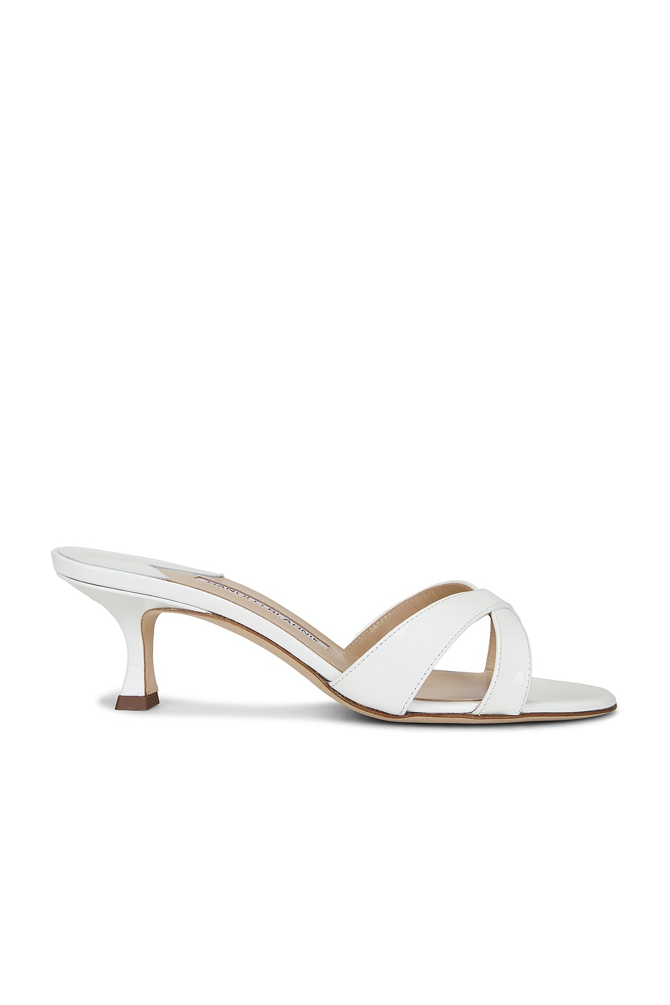 Callamu 50 Patent Mule in White