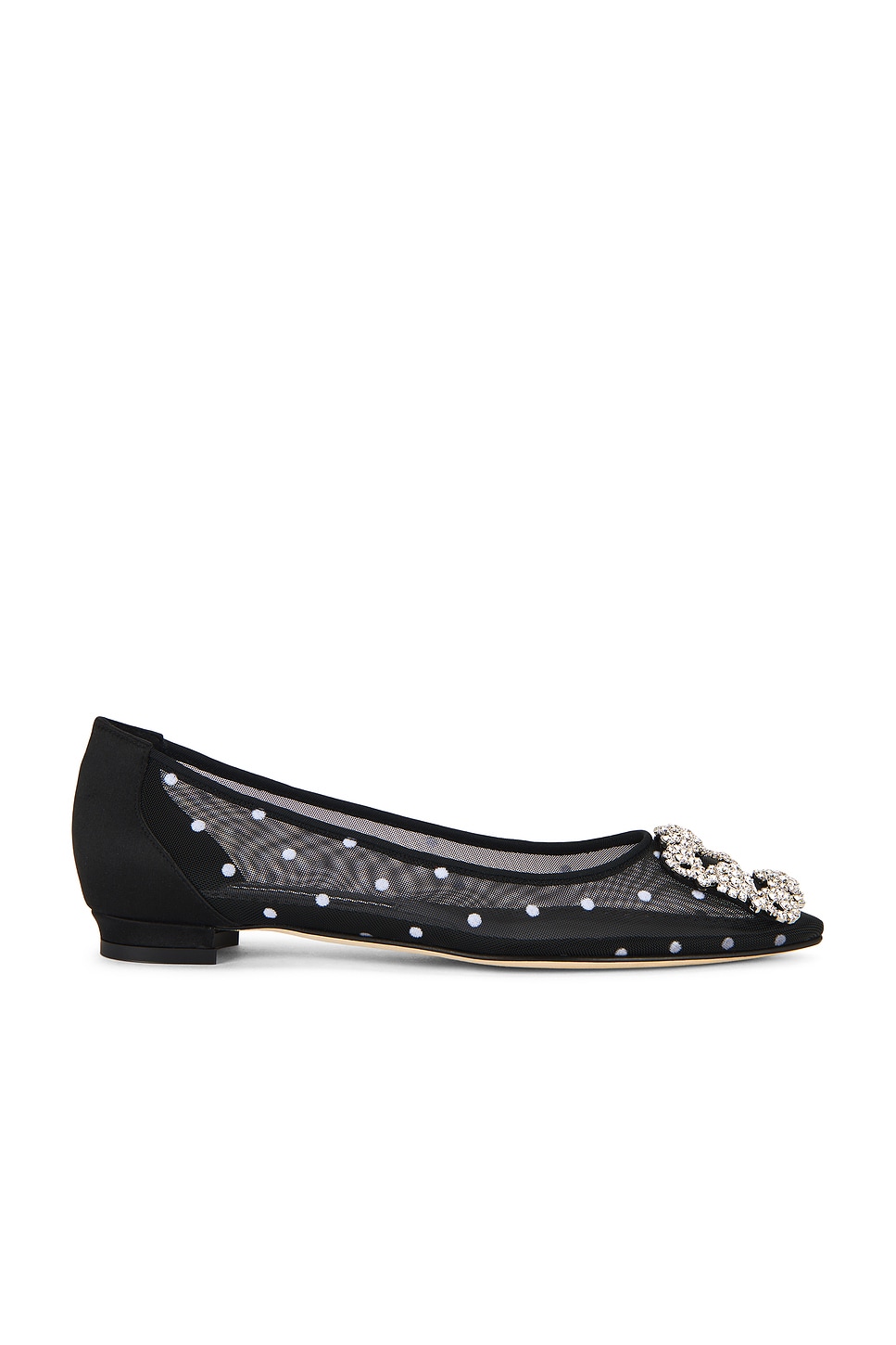 Image 1 of Manolo Blahnik Hangisi Flat in Yoth & Black
