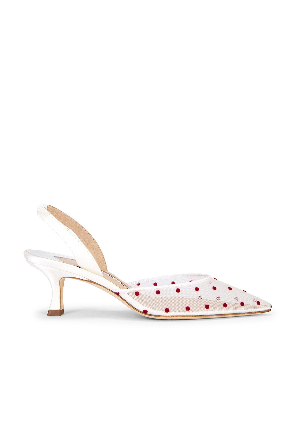 Image 1 of Manolo Blahnik Carolyne 50 Pump in Yoth & Light Cream