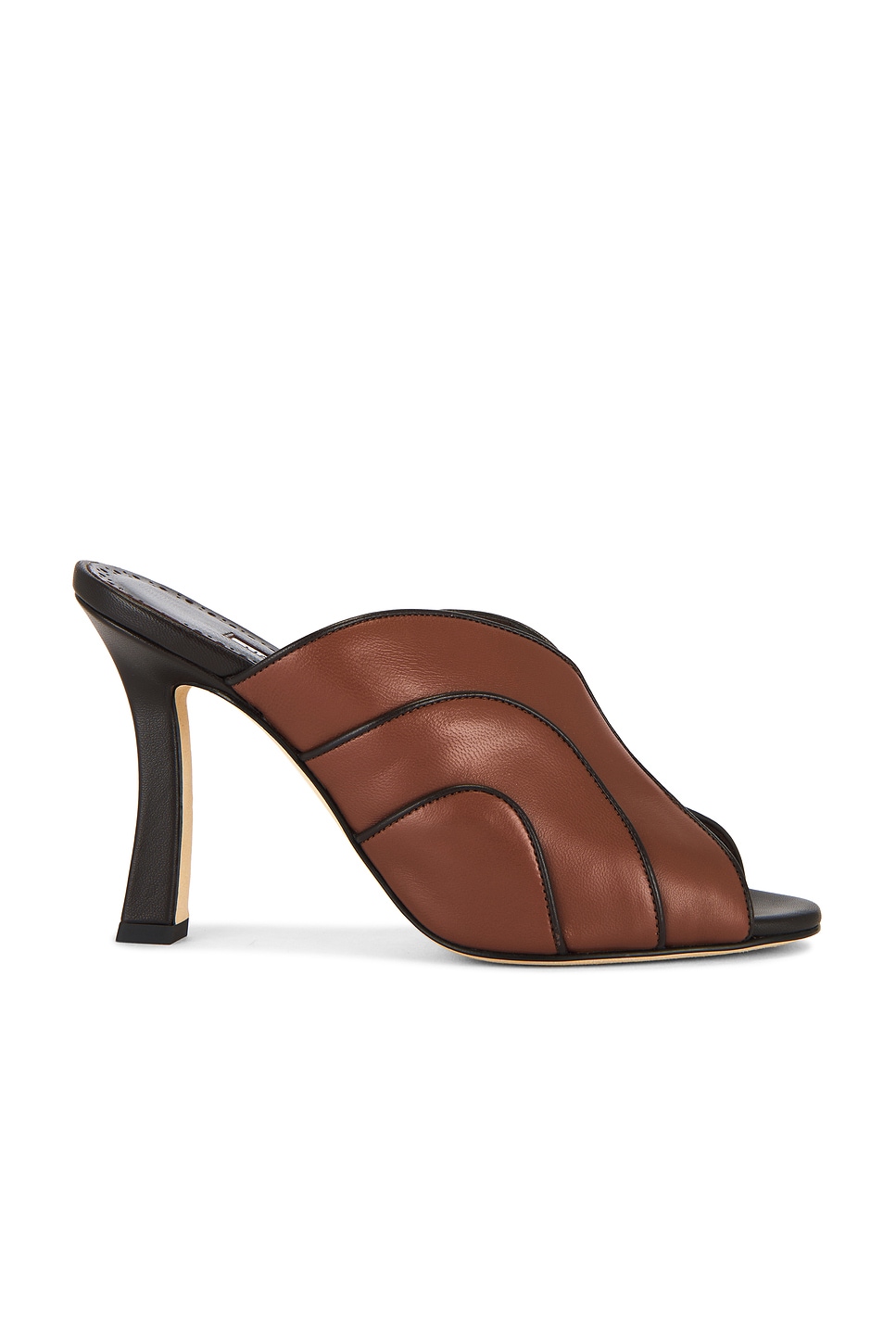 Image 1 of Manolo Blahnik Nikanor 105 Mule in Medium Brown & Dark Brown