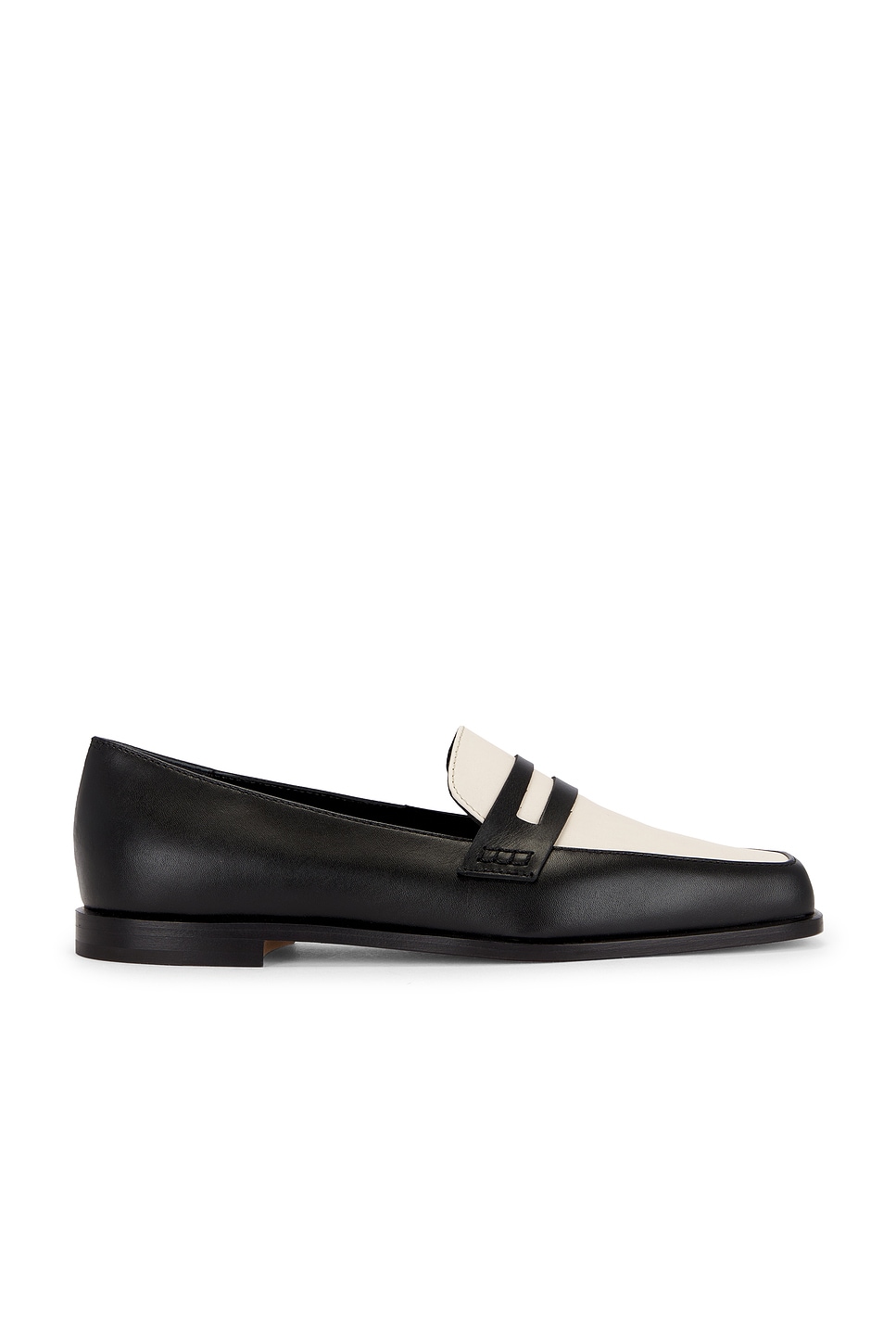 Image 1 of Manolo Blahnik Polonoff Loafer in Black & Dark Cream