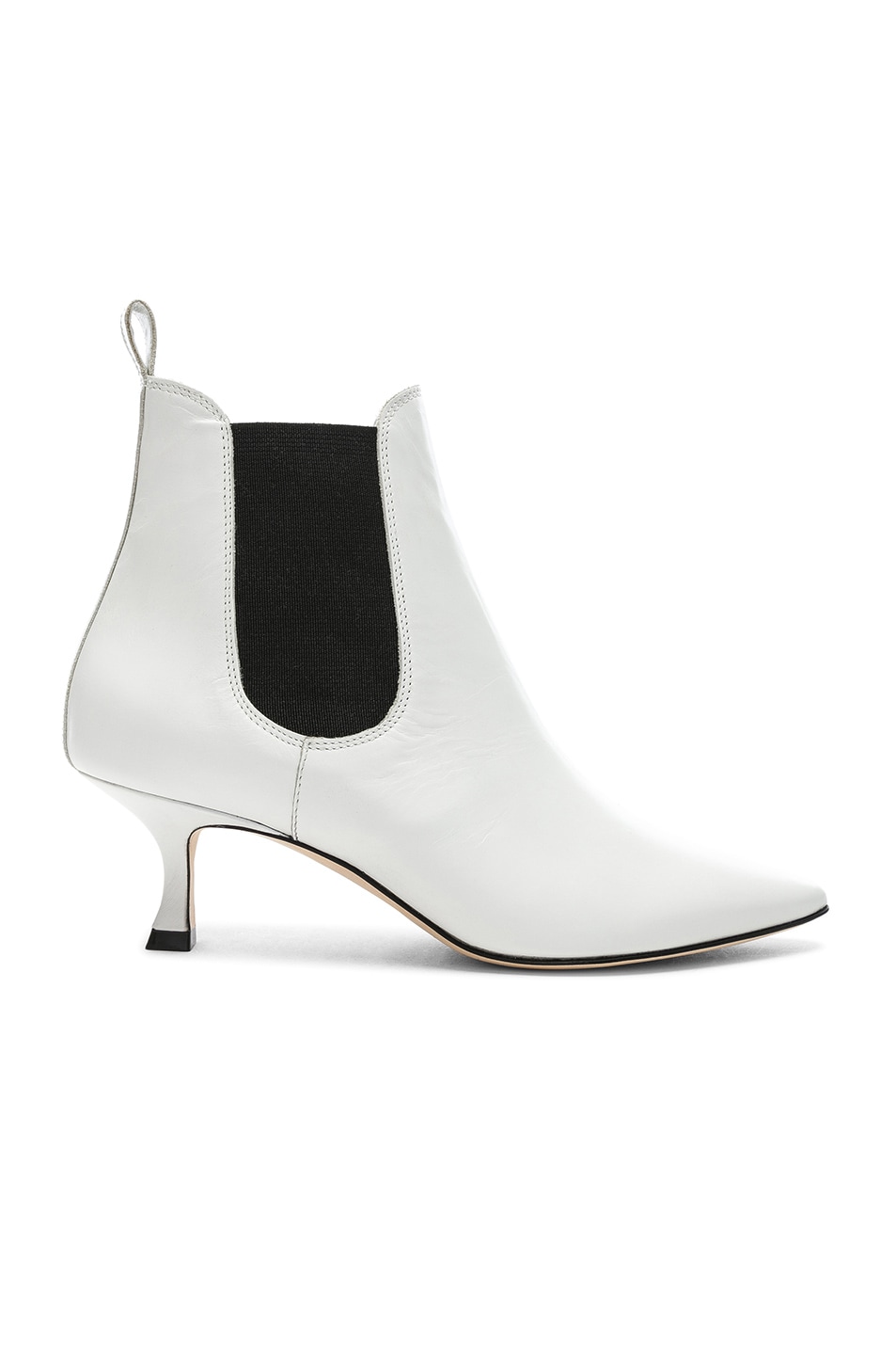 Image 1 of Manolo Blahnik Leather Chelsa 50 Boots in White