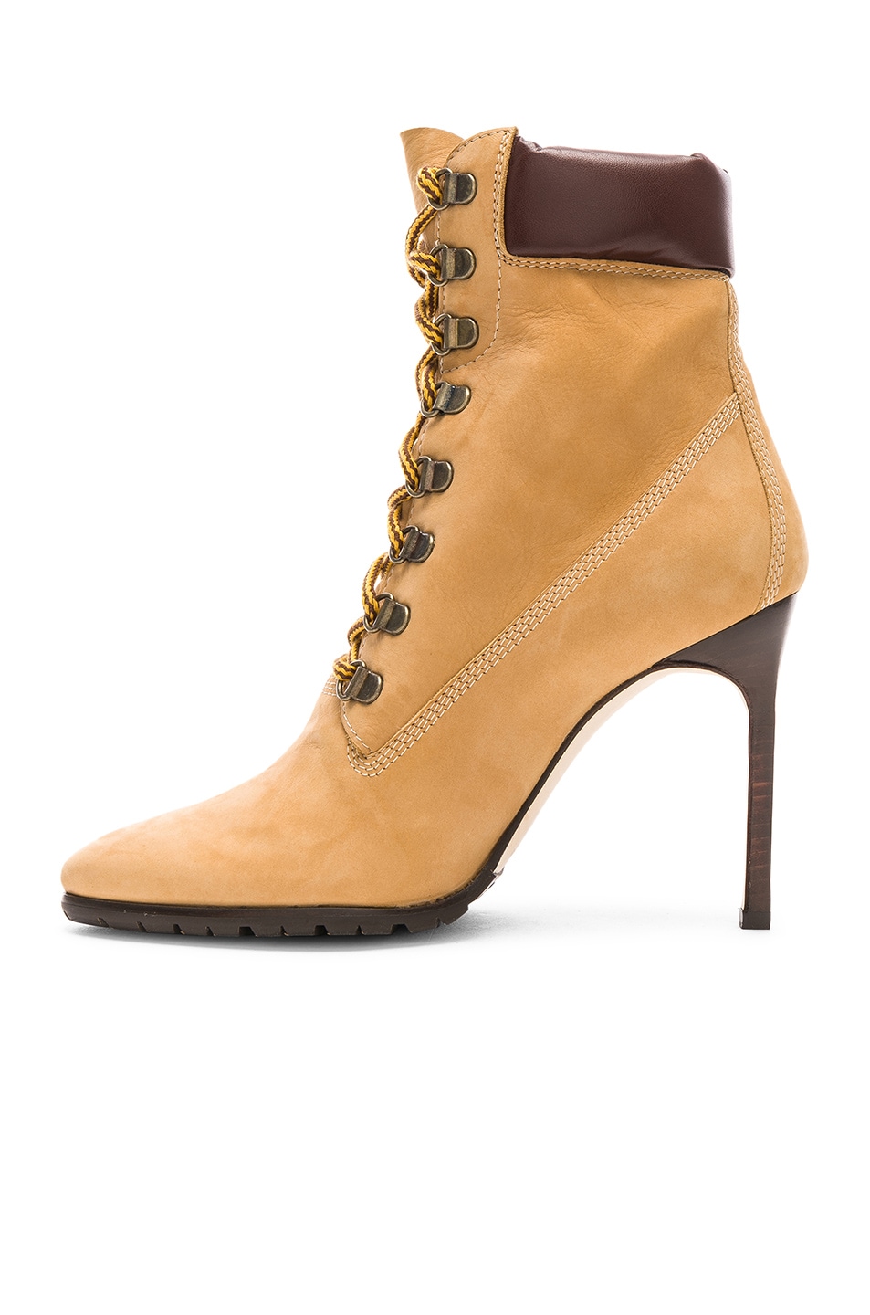 Manolo Blahnik Nubuck Leather Oklamod Boots in Brown | FWRD