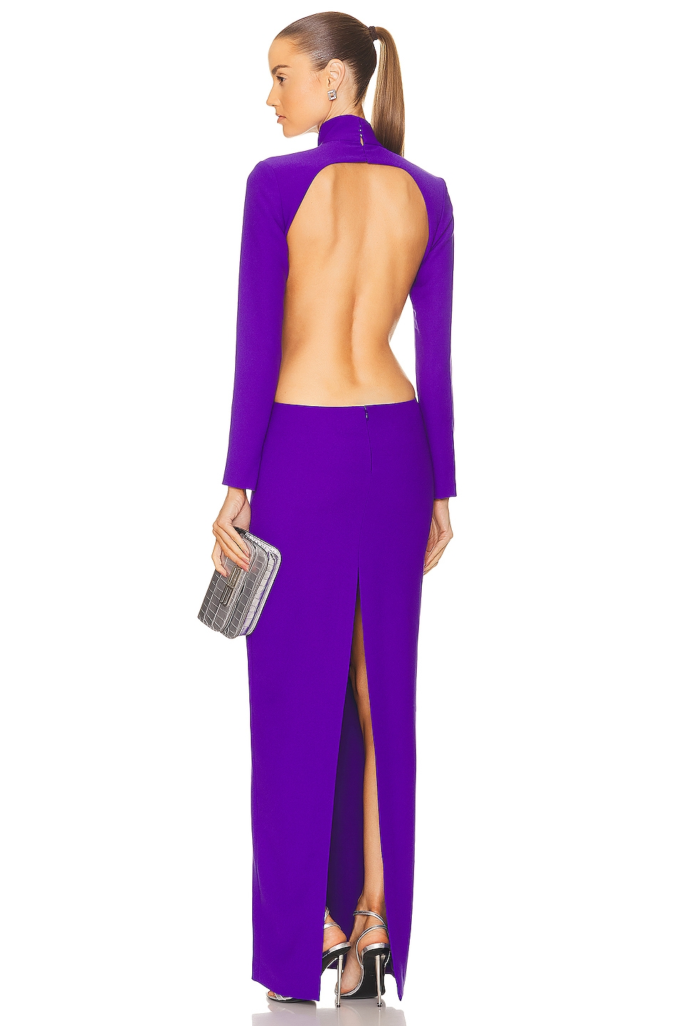 Image 1 of MONOT Backless Maxi Dress in Purple