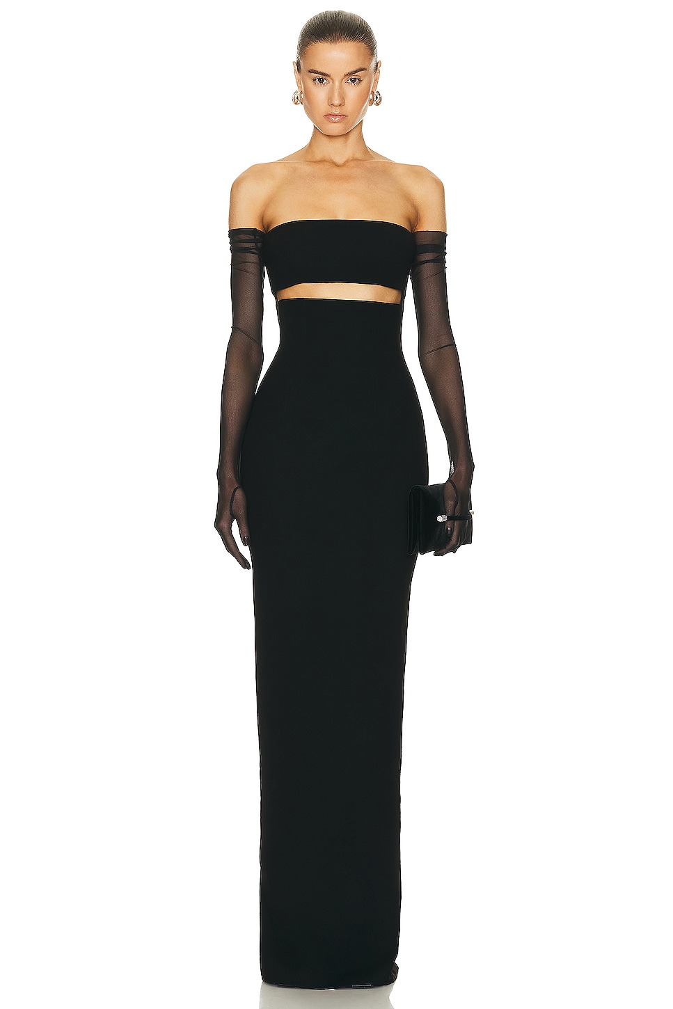 Image 1 of MONOT Cutout Strapless Dress in Black