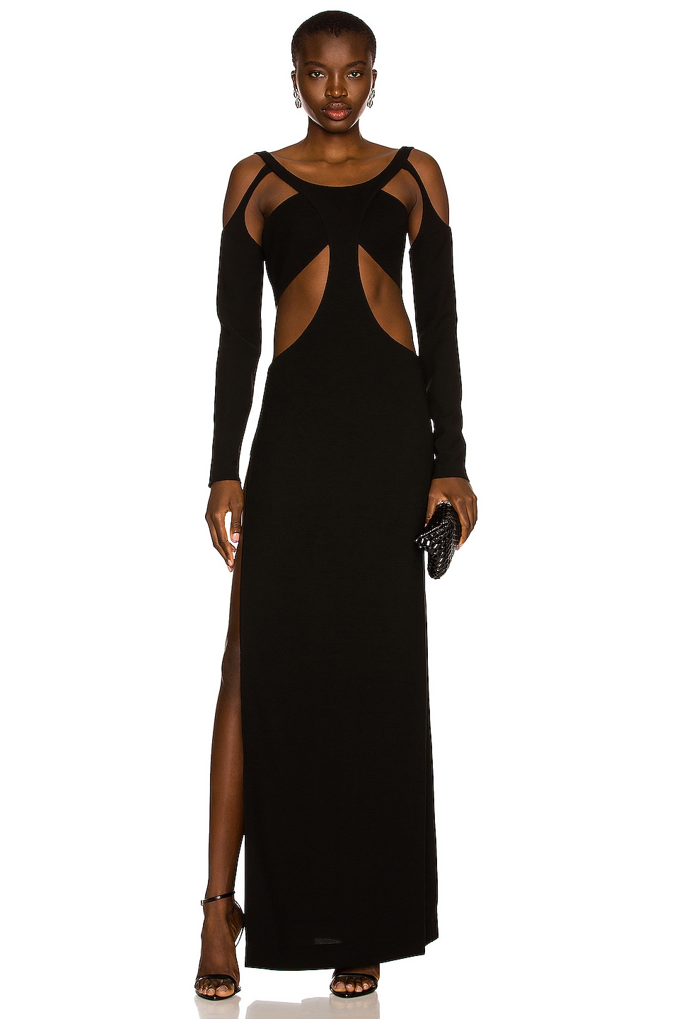 MONOT Cutout Backless Maxi Dress in Black | FWRD