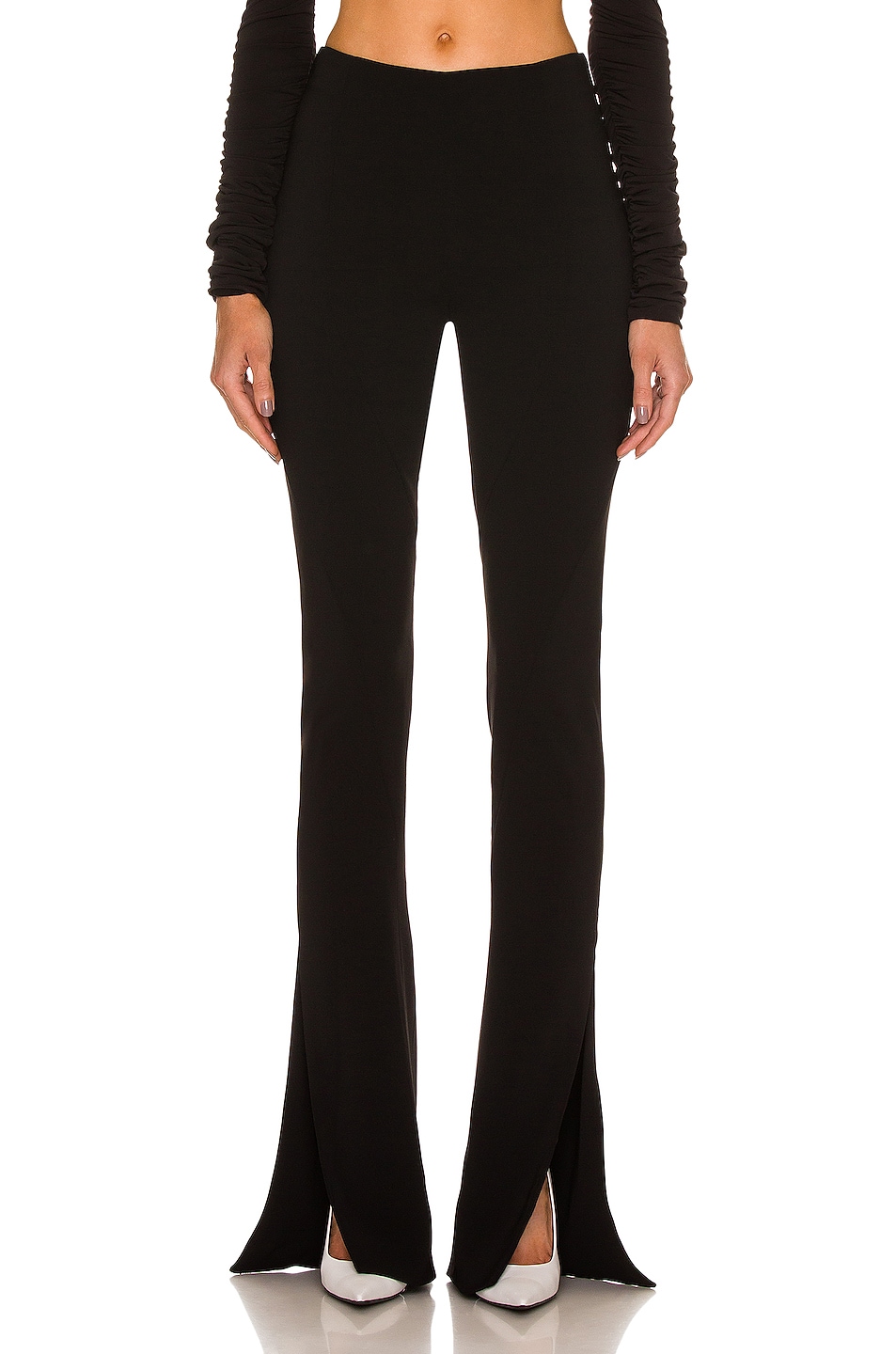 Image 1 of MONOT Slit Ankle Flare Pant in Black