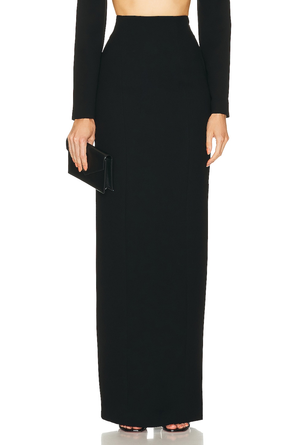 Image 1 of MONOT Back Cutout Pencil Skirt in Black