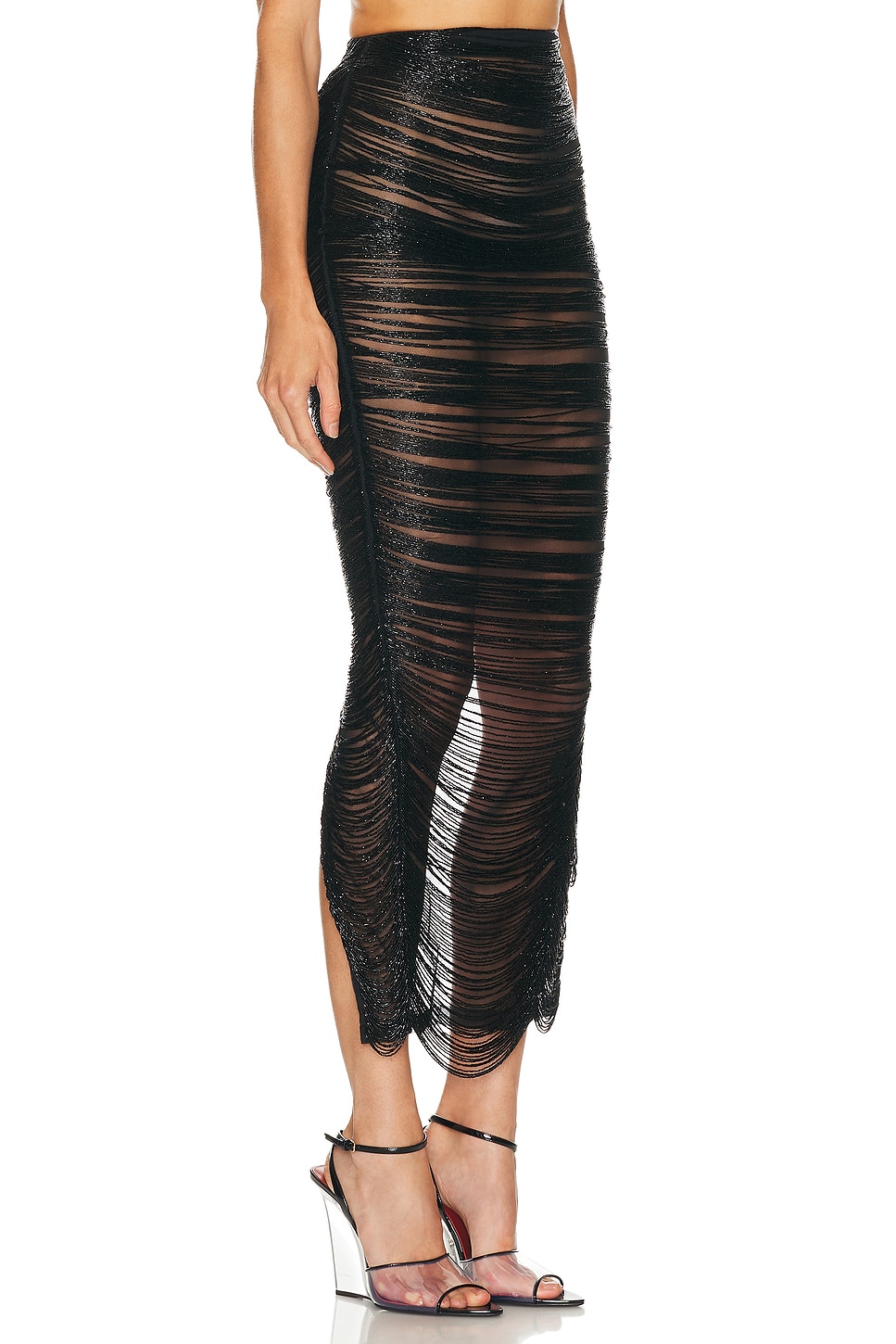 Mônot Beaded Fringe Skirt