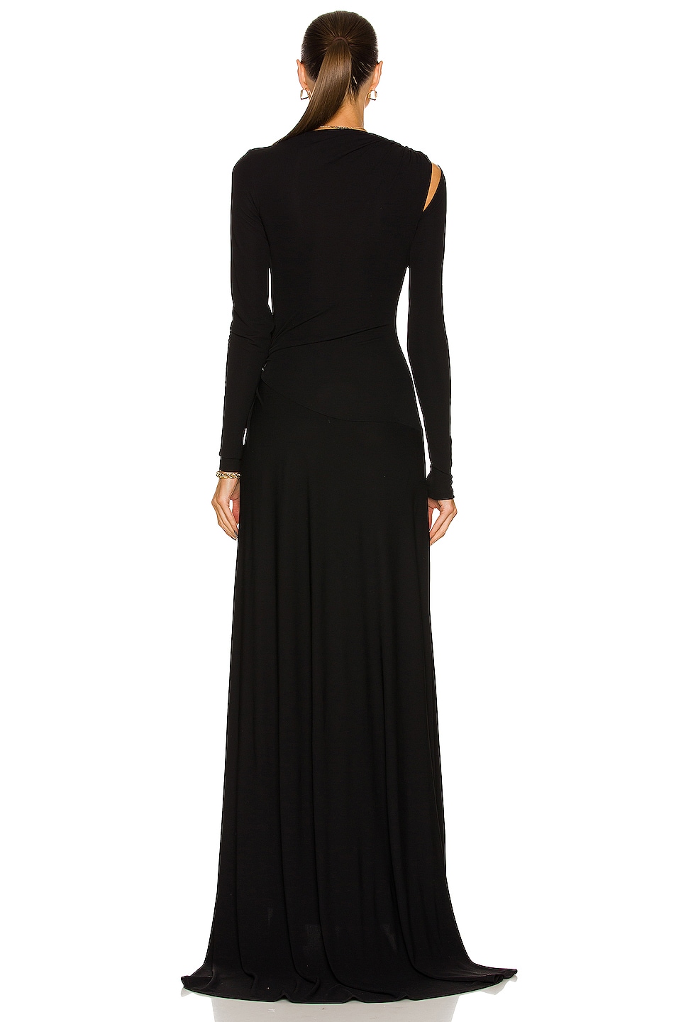 Monse Vortex Long Sleeve Gown in Black | FWRD