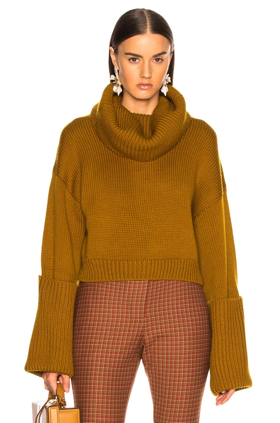 Image 1 of Monse Giant Cuff Sweater in Mustard