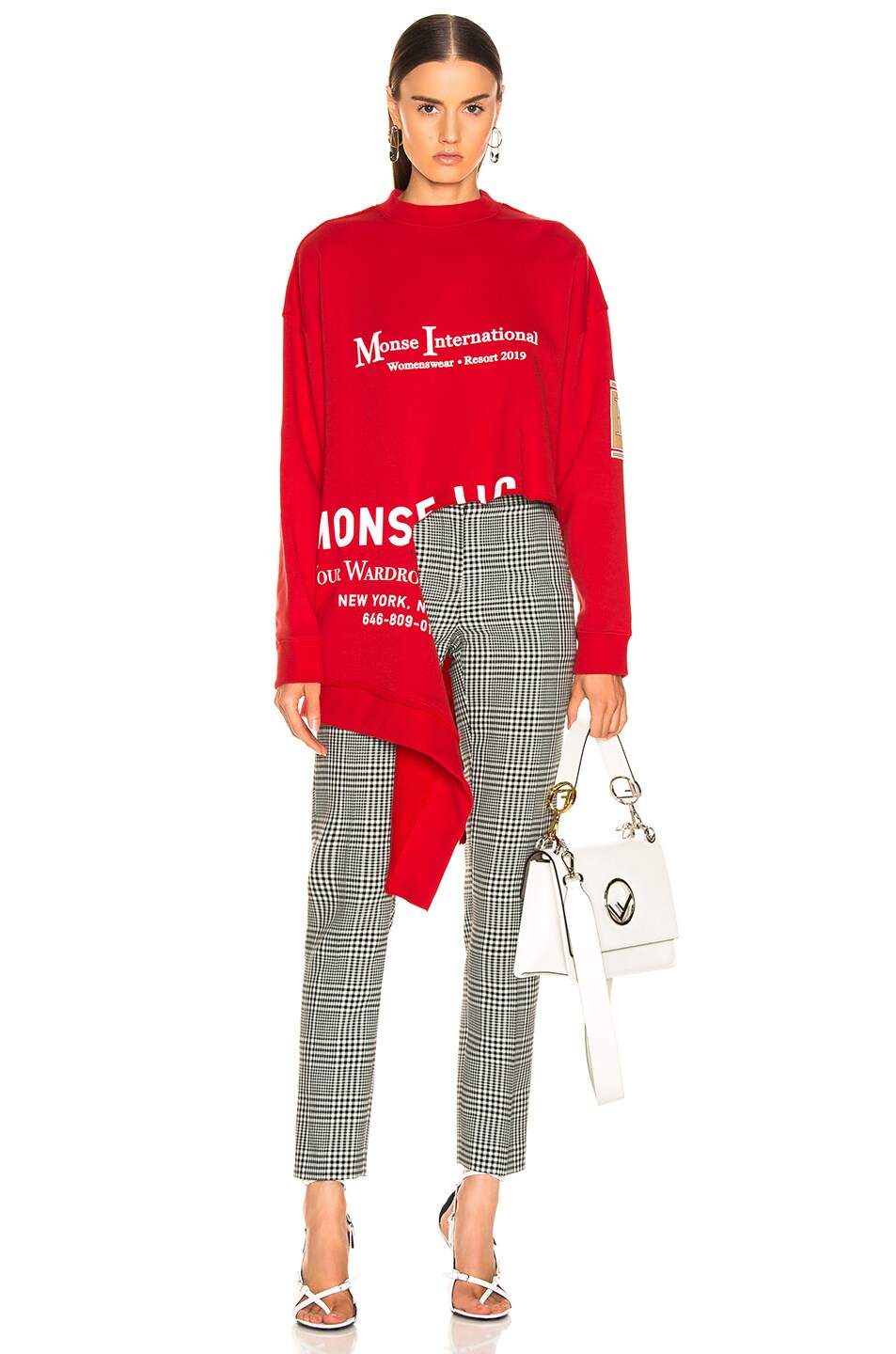 Image 1 of Monse International Rip Sweater in Red