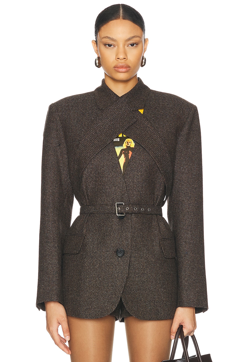 Image 1 of Monse Criss Cross Jacket in Brown