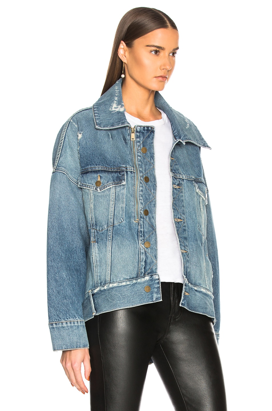 Monse Cocoon Jacket in Rinsed Blue | FWRD